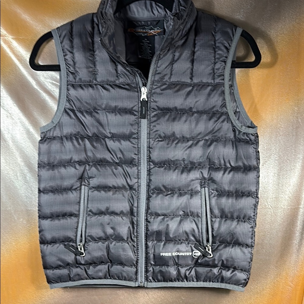 Free Country‎ Women’s  Charcoal Down Puffer Vest med F1